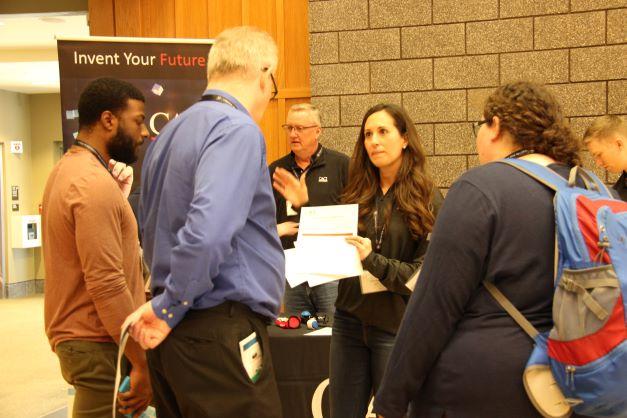 Students and vendors at the Virginia Cyber Fusion Job Fair